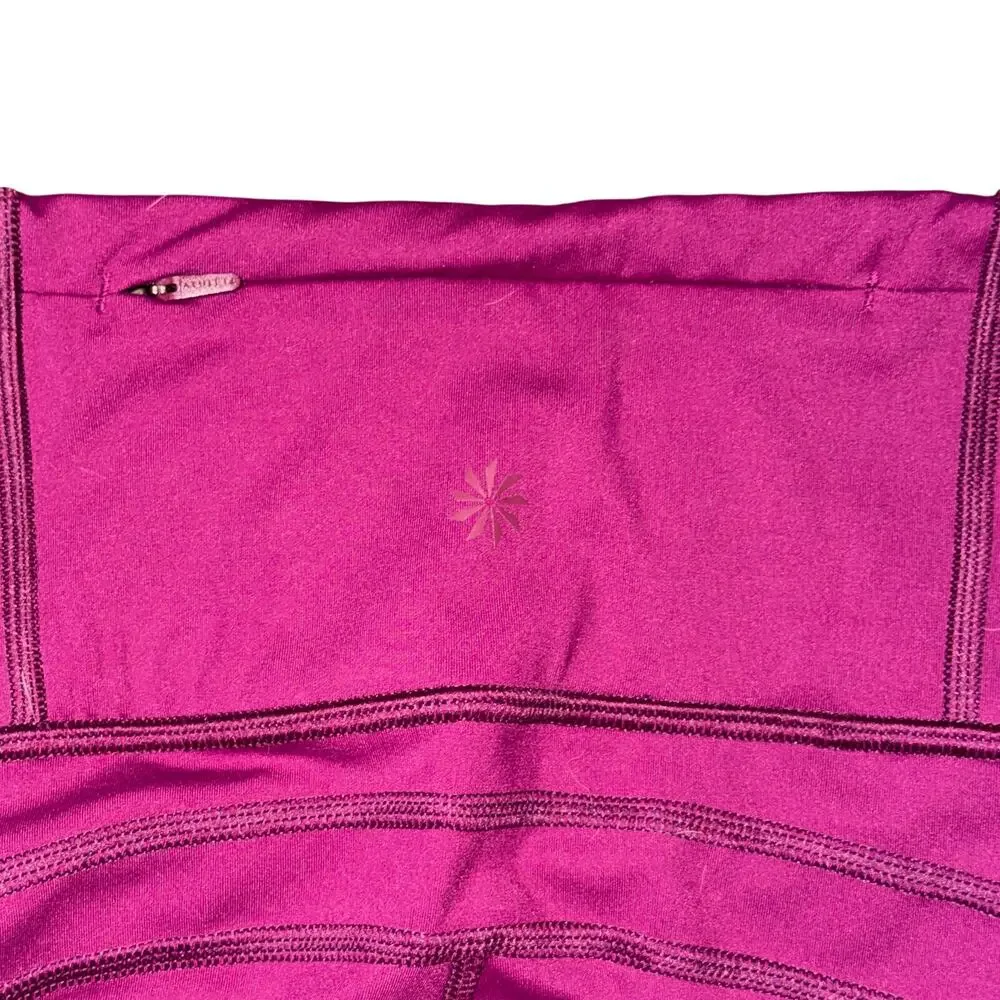 Athleta Vitality Rib 7/8 Tight Women's Size S Velvet Plum Purple High Rise